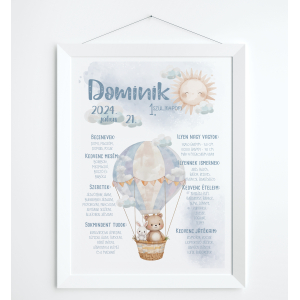 Szülinapi plakát - légballon