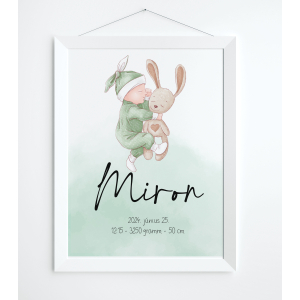 Babaköszöntő plakát - baba grafikával