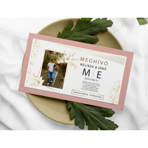 Esküvői meghívó "arany"