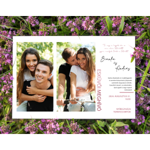 Esküvői meghívó "lila"