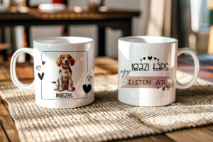 Beagle gazdi bögre - kutyus nevével