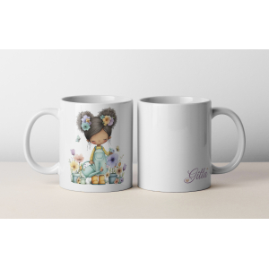 Egyedi bögre - kertészlány saját névvel