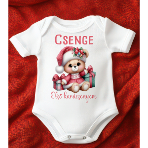 Karácsonyi body "kismackó"