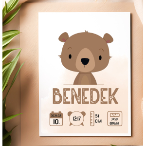 Emlékőrző plakát - mackó