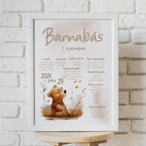 Szülinapi plakát - mackó