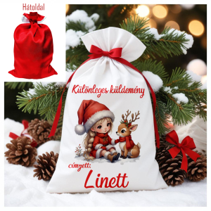Mikulás zsák "kislány rudolffal"