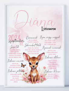 Szülinapi plakát - őzike