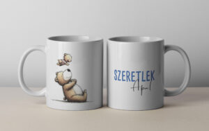 szeretlek apa - bögre - macis grafika