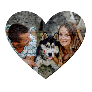 Puzzle saját fotóval - szív alakú