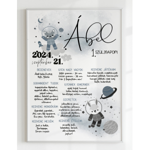 Szülinapi plakát - űrhajós