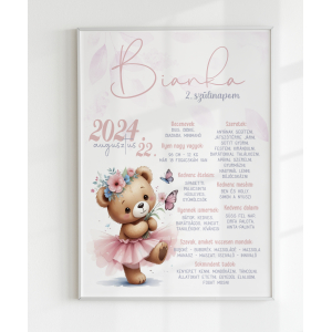 Szülinapi plakát - kis maci