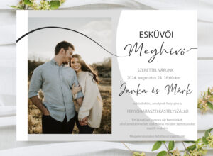 Esküvői meghívó "szürke"