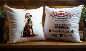 Díszpárna "karácsonyi - agár "