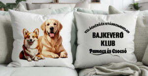 Díszpárna " választható kutyákkal "