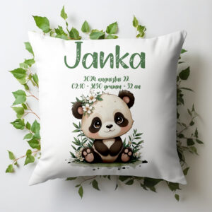 Díszpárna "babaköszöntő - panda"