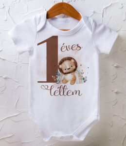 1 éves lettem - szülinapi body - kis oroszlán