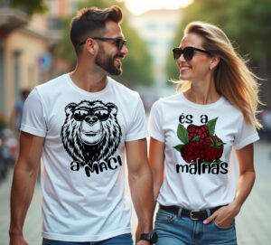 Páros póló "a maci és a málnás"