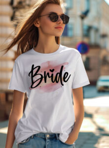 Lánybúcsús póló - egyedi grafikával