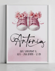 Babaköszöntő plakát - kis cipők