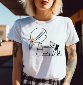 Kutyás póló - cuki grafikával