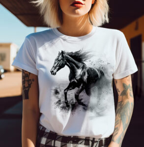 Lovas póló - egyedi grafikával