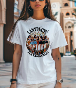 lánybúcsú folyamatban - egyedi grafikával