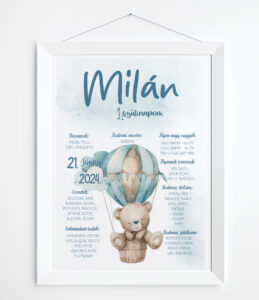 Szülinapi plakát - légballon