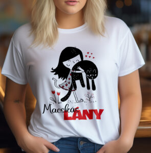 Macskás lány - női póló