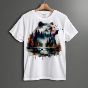 Férfi póló " medvés-erdő "