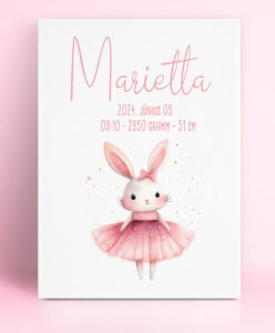 Babaköszöntő plakát - kis nyuszi