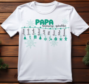 Férfi póló " papa karácsonyi ajándékai "