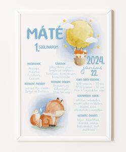 Szülinapi plakát - róka