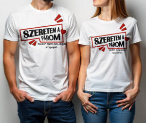 Páros póló "szeretem a párom"