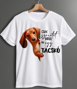 Tacsis póló - egyedi grafikával
