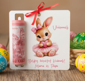 pénzátadó tábla - húsvéti grafikával