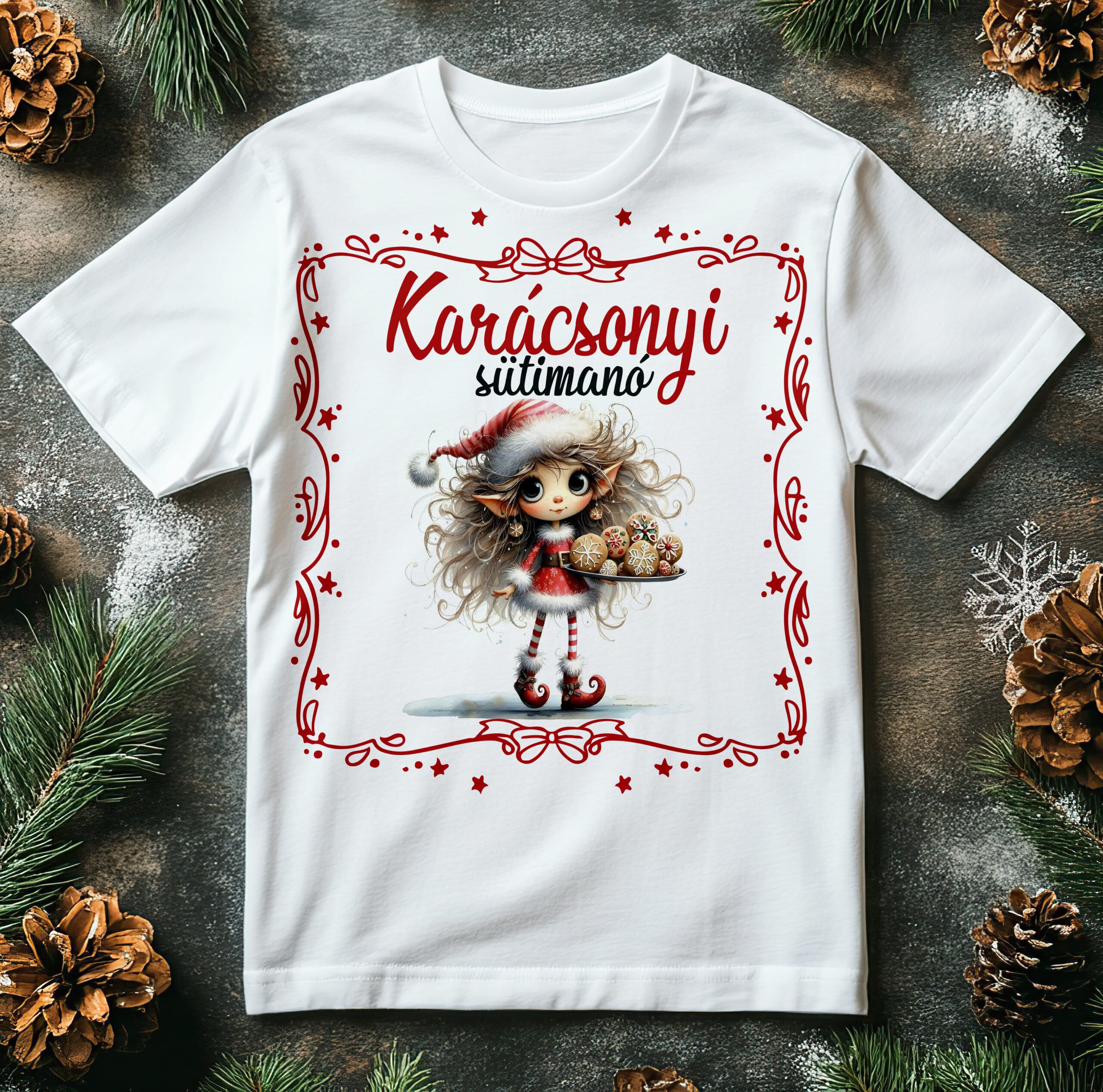Karácsonyi póló - sütimanó
